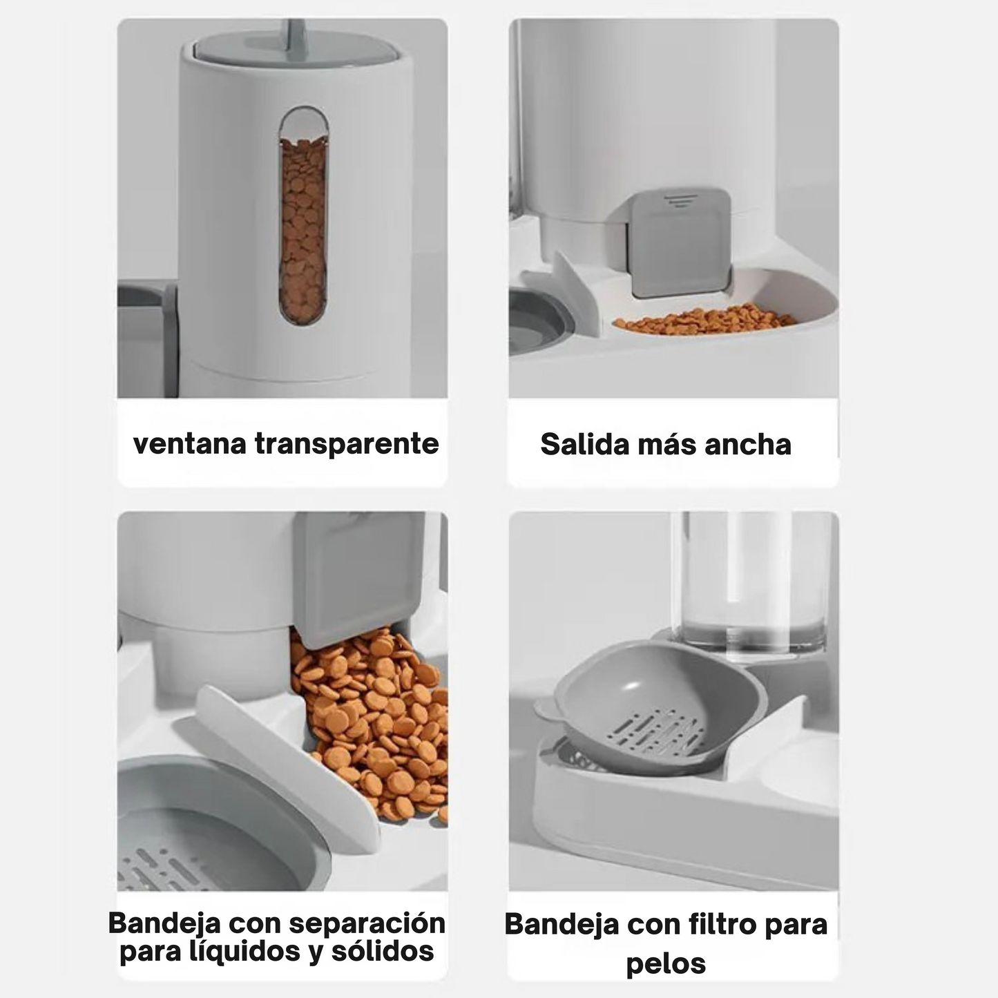 Dispensador Automático 2 en 1 para mascotas.