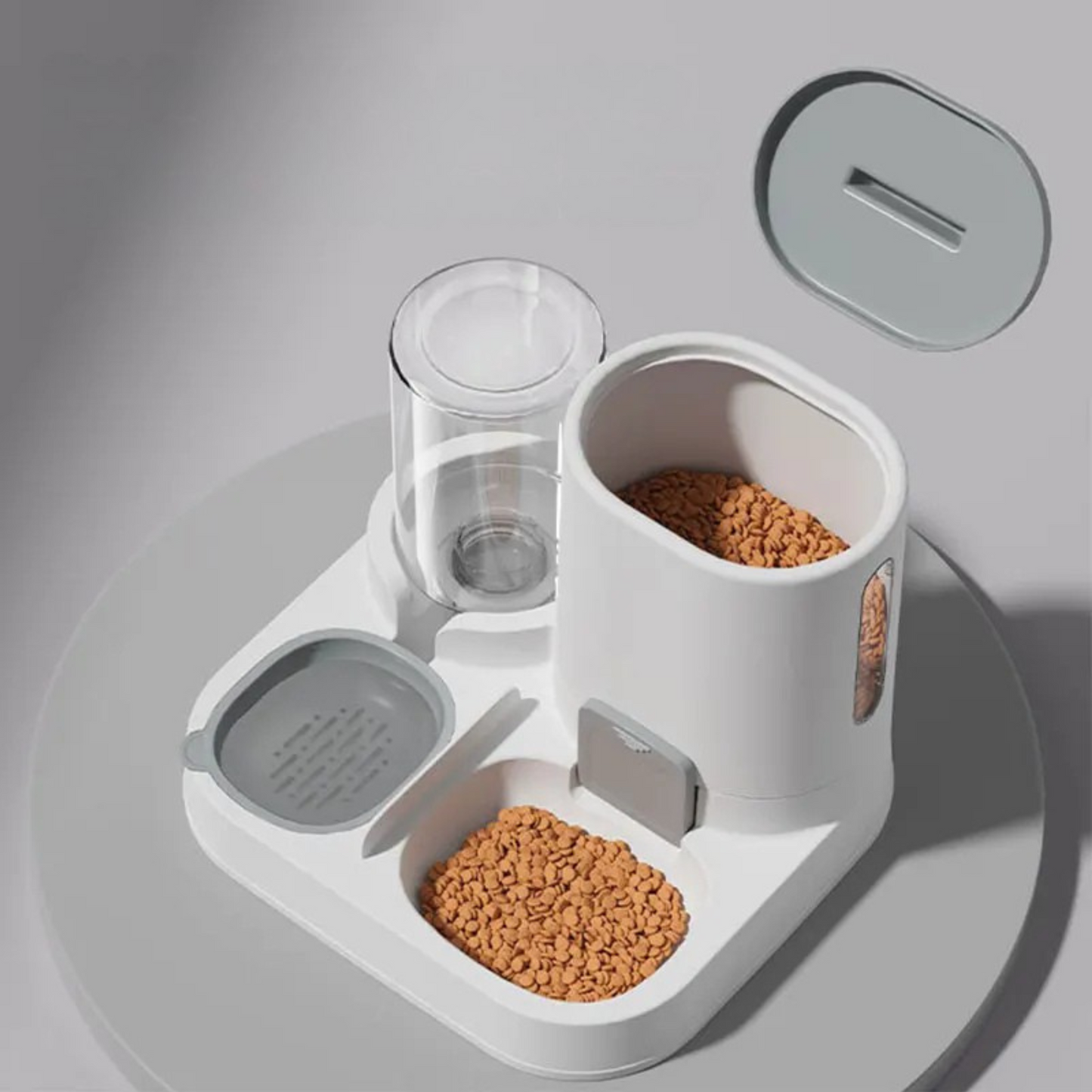 Dispensador Automático 2 en 1 para mascotas.